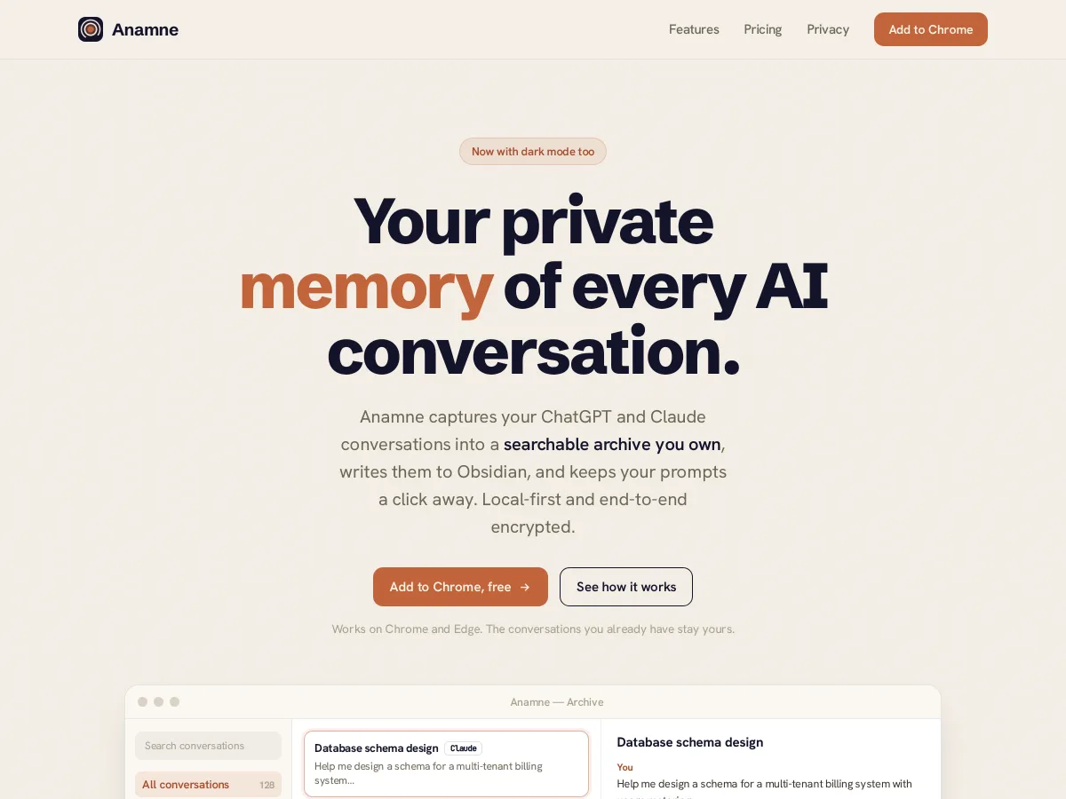 Homepage di Anamne
