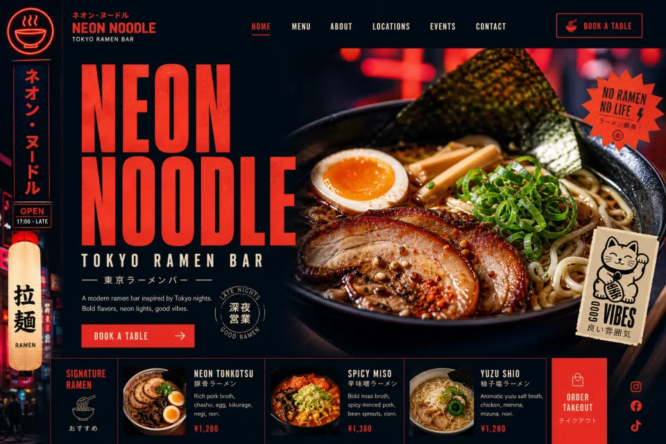 Concept per un ramen bar contemporaneo