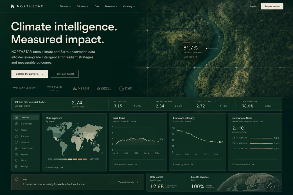 Concept per una piattaforma climate tech