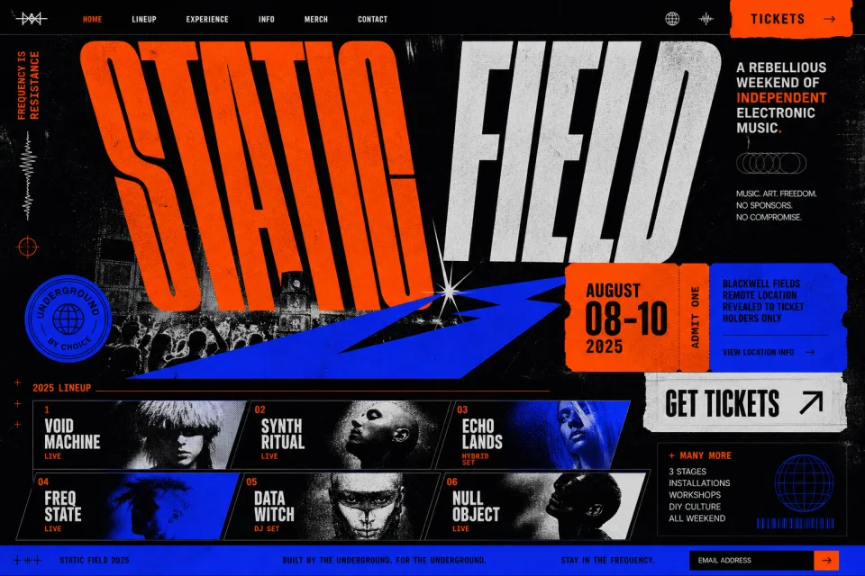 Concept per un festival musicale indipendente