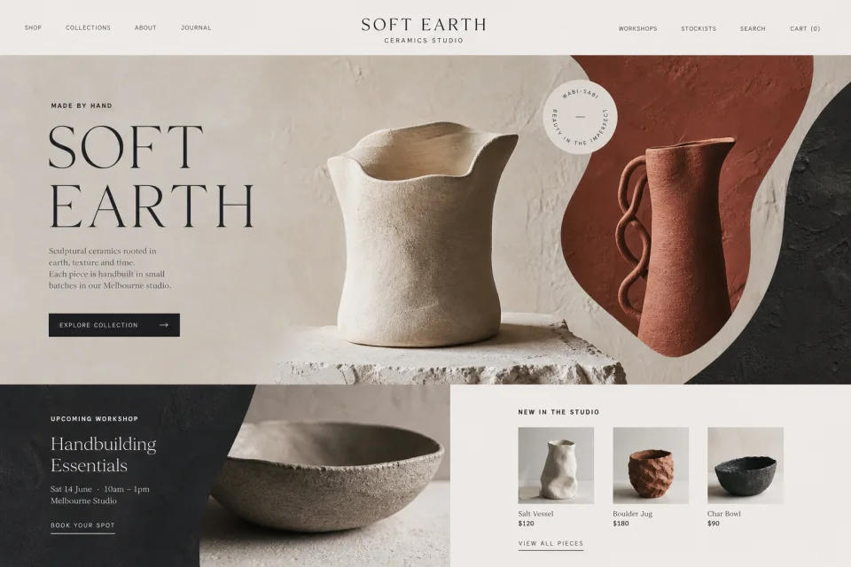 Concept per uno studio di ceramica