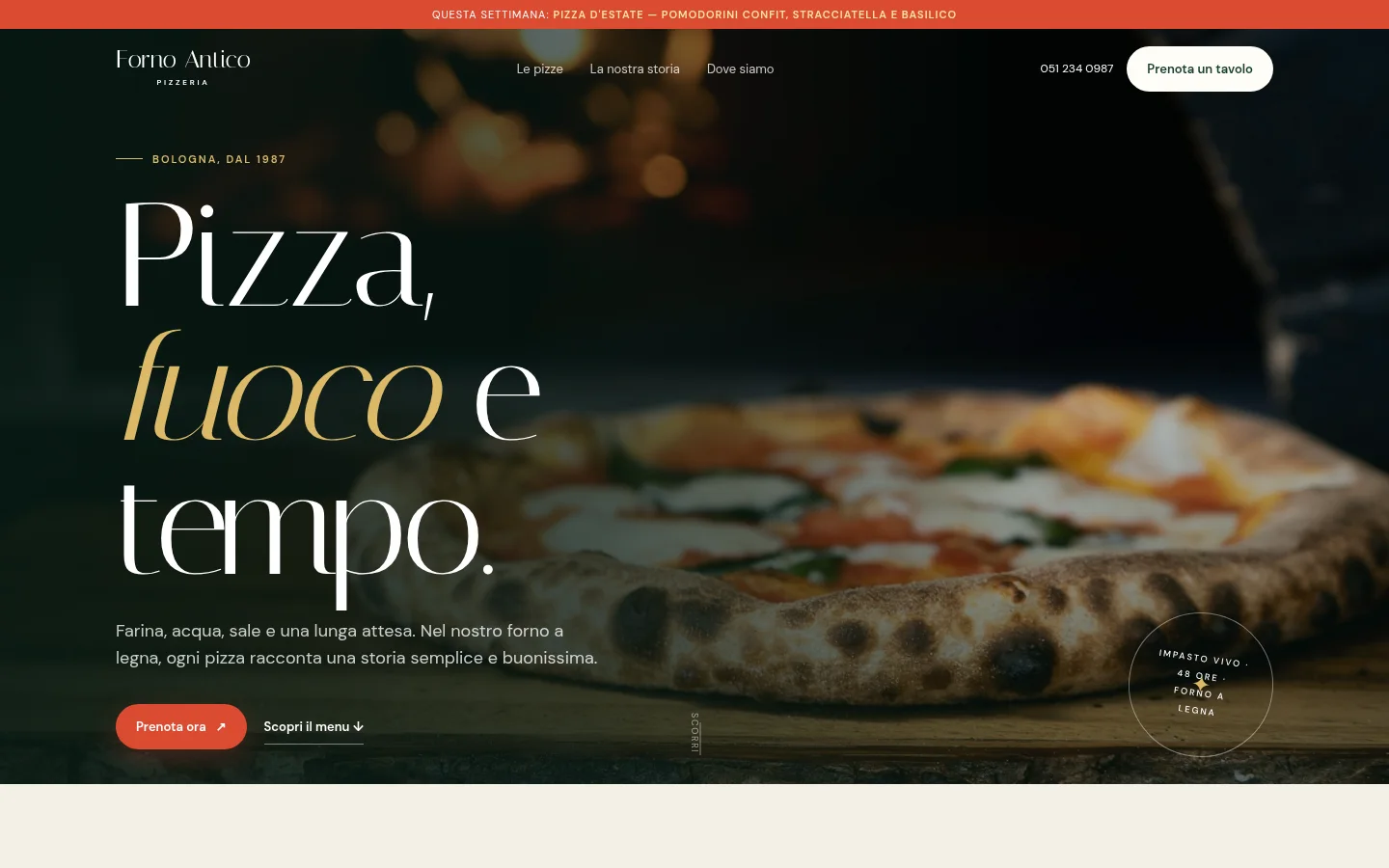 Homepage di Forno Antico
